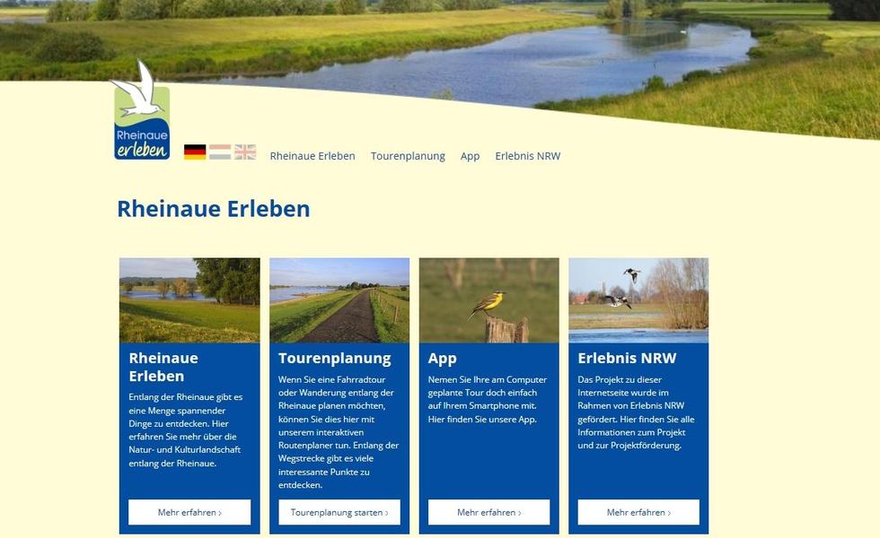 Web portal & App for the nature tourism in the Rheinaue region.